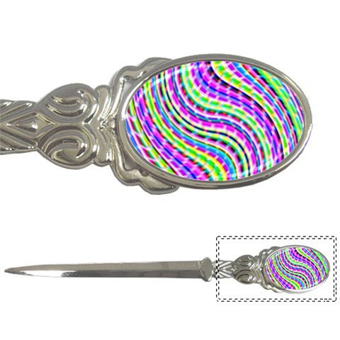 Neon Trippy Swirls Twirls Design Letter Opener from ArtsNow.com Front