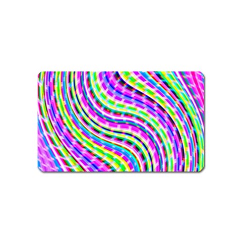 Neon Trippy Swirls Twirls Design Magnet (Name Card) from ArtsNow.com Front