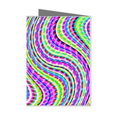 Neon Trippy Swirls Twirls Design Mini Greeting Cards (Pkg of 8) from ArtsNow.com Left