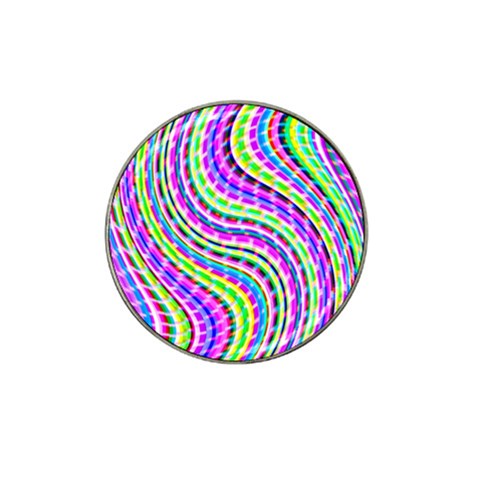 Neon Trippy Swirls Twirls Design Hat Clip Ball Marker (10 pack) from ArtsNow.com Front