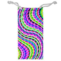 Neon Trippy Swirls Twirls Design Jewelry Bag from ArtsNow.com Front