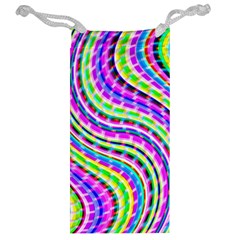 Neon Trippy Swirls Twirls Design Jewelry Bag from ArtsNow.com Back