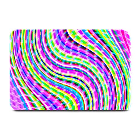 Neon Trippy Swirls Twirls Design Plate Mats from ArtsNow.com 18 x12  Plate Mat