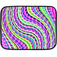 Neon Trippy Swirls Twirls Design Two Sides Fleece Blanket (Mini) from ArtsNow.com 35 x27  Blanket Back