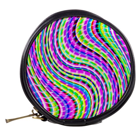 Neon Trippy Swirls Twirls Design Mini Makeup Bag from ArtsNow.com Back