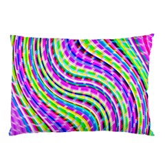 Neon Trippy Swirls Twirls Design Pillow Case (Two Sides) from ArtsNow.com Front