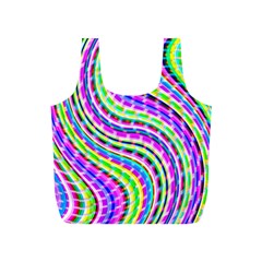 Neon Trippy Swirls Twirls Design Full Print Recycle Bag (S) from ArtsNow.com Back