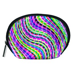 Neon Trippy Swirls Twirls Design Accessory Pouch (Medium) from ArtsNow.com Front