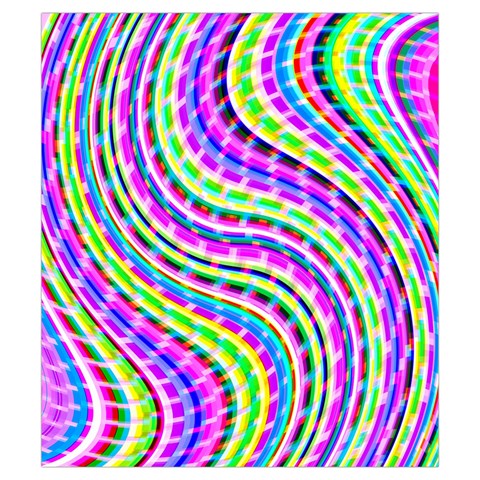 Neon Trippy Swirls Twirls Design Drawstring Pouch (Small) from ArtsNow.com Front