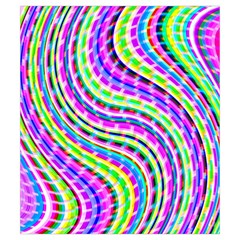 Neon Trippy Swirls Twirls Design Drawstring Pouch (Small) from ArtsNow.com Front