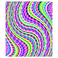 Neon Trippy Swirls Twirls Design Drawstring Pouch (XS) from ArtsNow.com Front