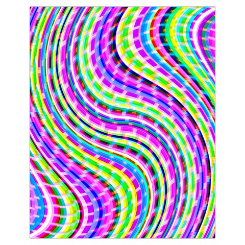 Neon Trippy Swirls Twirls Design Drawstring Pouch (XL) from ArtsNow.com Front