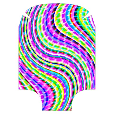 Neon Trippy Swirls Twirls Design Luggage Cover (Medium) from ArtsNow.com Back