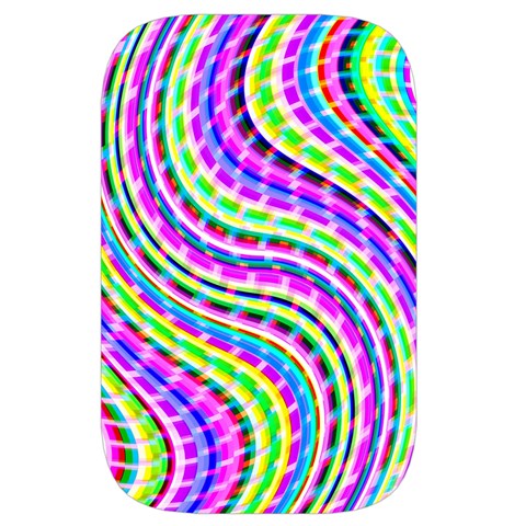 Neon Trippy Swirls Twirls Design Waist Pouch (Small) from ArtsNow.com Front