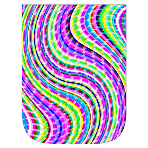 Neon Trippy Swirls Twirls Design Waist Pouch (Small) from ArtsNow.com Front Pocket