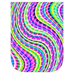 Neon Trippy Swirls Twirls Design Waist Pouch (Small) from ArtsNow.com Front Pocket