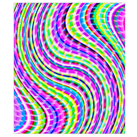 Neon Trippy Swirls Twirls Design Waist Pouch (Small) from ArtsNow.com Back Strap