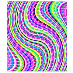 Neon Trippy Swirls Twirls Design Waist Pouch (Small) from ArtsNow.com Back Strap