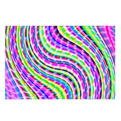 Neon Trippy Swirls Twirls Design Waist Pouch (Small) from ArtsNow.com Loop