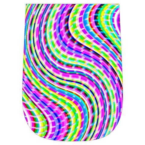 Neon Trippy Swirls Twirls Design Wristlet Pouch Bag (Small) from ArtsNow.com Left Side