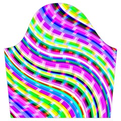 Neon Trippy Swirls Twirls Design Trumpet Sleeve Cropped Top from ArtsNow.com Sleeve Left