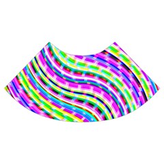 Neon Trippy Swirls Twirls Design Trumpet Sleeve Cropped Top from ArtsNow.com Cuff Right