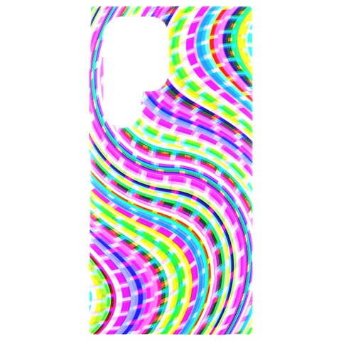 Neon Trippy Swirls Twirls Design Samsung Galaxy S24 Ultra 6.9 Inch Black TPU UV Case from ArtsNow.com Front