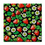 Strawberries Pattern Tile Coaster