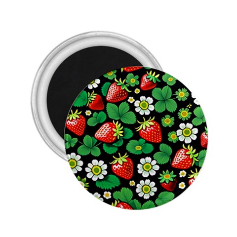 Strawberries Pattern 2.25  Magnets from ArtsNow.com Front