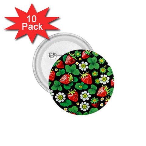 Strawberries Pattern 1.75  Buttons (10 pack) from ArtsNow.com Front