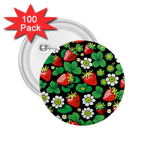 Strawberries Pattern 2.25  Buttons (100 pack)  from ArtsNow.com Front