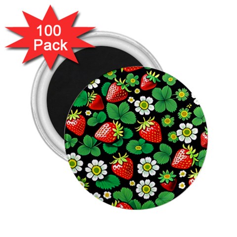 Strawberries Pattern 2.25  Magnets (100 pack)  from ArtsNow.com Front