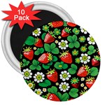 Strawberries Pattern 3  Magnets (10 pack) 