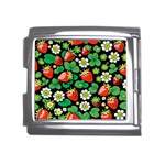 Strawberries Pattern Mega Link Italian Charm (18mm)