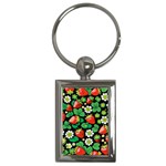 Strawberries Pattern Key Chain (Rectangle)