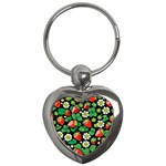 Strawberries Pattern Key Chain (Heart)