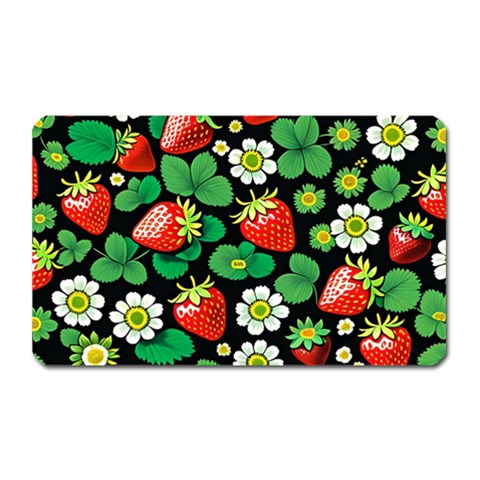 Strawberries Pattern Magnet (Rectangular) from ArtsNow.com Front