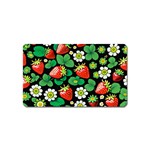 Strawberries Pattern Magnet (Name Card)