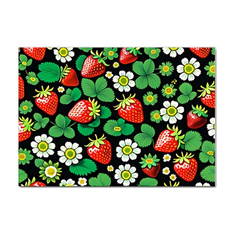 Strawberries Pattern Sticker A4 (10 pack) from ArtsNow.com Front