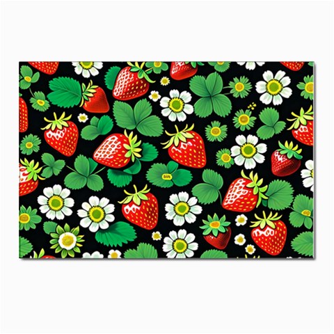 Strawberries Pattern Postcard 4 x 6  (Pkg of 10) from ArtsNow.com Front