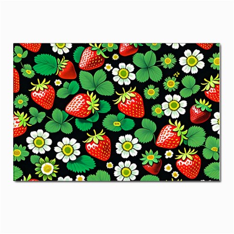 Strawberries Pattern Postcards 5  x 7  (Pkg of 10) from ArtsNow.com Front