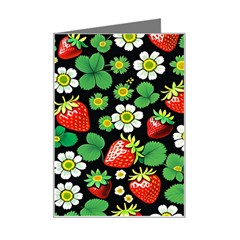 Strawberries Pattern Mini Greeting Card from ArtsNow.com Left