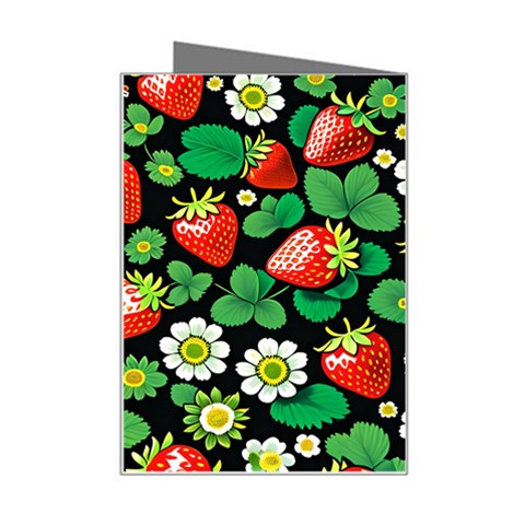 Strawberries Pattern Mini Greeting Card from ArtsNow.com Right