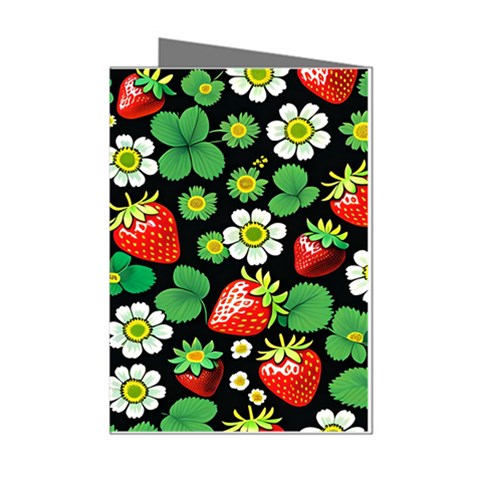 Strawberries Pattern Mini Greeting Cards (Pkg of 8) from ArtsNow.com Left