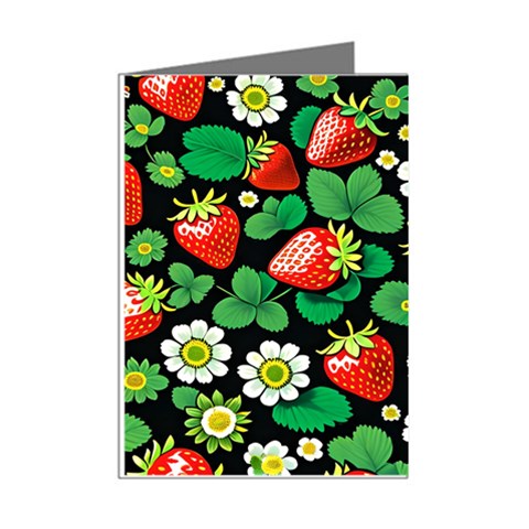 Strawberries Pattern Mini Greeting Cards (Pkg of 8) from ArtsNow.com Right