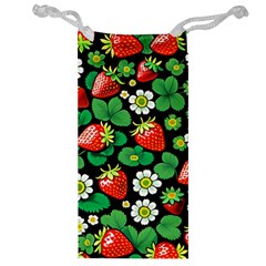 Strawberries Pattern Jewelry Bag from ArtsNow.com Front