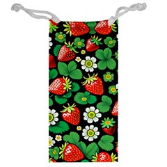 Strawberries Pattern Jewelry Bag from ArtsNow.com Back