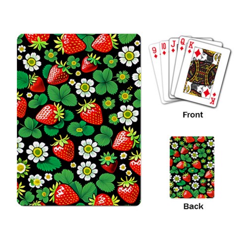 Strawberries Pattern Playing Cards Single Design (Rectangle) from ArtsNow.com Back