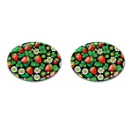 Strawberries Pattern Cufflinks (Oval)