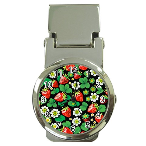 Strawberries Pattern Money Clip Watches from ArtsNow.com Front